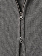 ラウンドジップアップニットベスト / Round zip-up knit vest 3color