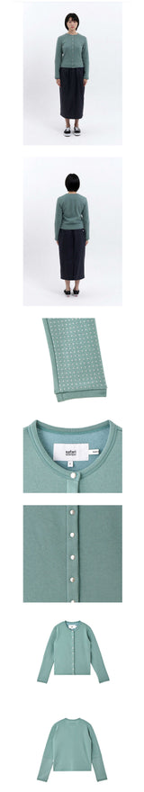 LAMB LIVELIHOOD SWEAT CARDIGAN (TURQUOISE)