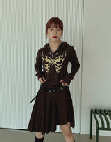 カットアンバランススカート/Cut unbalanced skirt (2color)