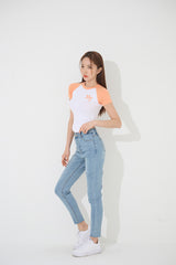 NNYラグランクロップTシャツ/TOP(9246) NNY Nagran Crop Tee