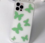 パステルブラーグリーンバタフライフォーンケース / Pastel Blur green Butterfly Phone Case