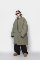ロングボンバーパッディドジャケット