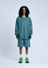 EMBLEM EMBROIDERY SWEATSHIRT_GREEN