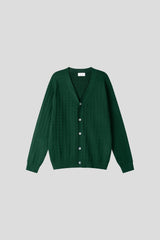 LMN Y-neck Cable Cardigan (9 colors)