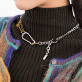 ヘビーアンドチャンキーミックスチェーンネックレス/[Unisex] Heavy and chunky mix chain necklace