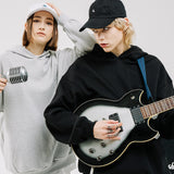 オーバーフィットレタリングパーカー/OVERFIT LETTERING HOODIE-BLACK