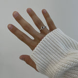 クレセントムーンレイヤードリング / crescent moon layered ring (925silver)