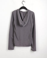 Thein corset strap slim hooded sweatshirt