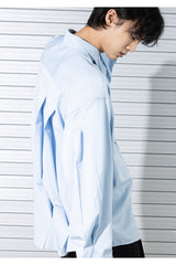 シルキーインシジョンプリーツシャツ / SILKY INCISON PLEATS SHIRTS