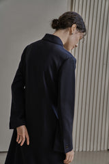 カラーカットアウトドレス/COLLAR CUTOUT DRESS_BLACK