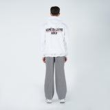 CURSIVE LOGO HOODIE WHITE