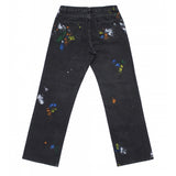 painting wide denim pants (washed black) (6640309600374)