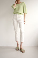 フラットクロップジーンズ / FLAT CROP JEANS / SLIM STRAIGHT PANTS