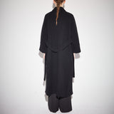 バルマカンボウクルコート / Balmacaan boucle coat black