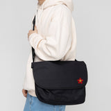 レッドフラワーエンブロイダリークロスメッセンジャーバッグ/Red Flower Embroidery Cross Messenger Bag