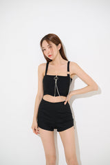 クロスチェーンクロップトップ/ TOP(9291) cross chain crop top