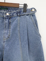 ユニセックスボタンデニムパンツ/Unisex button denim pants