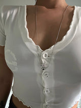 ドットクリアボールネックレス/dot clear ball necklace