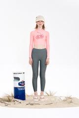 スモールチェリーウォーターレギンス / SMALL CHERRY WATER LEGGINGS [CHARCOAL]