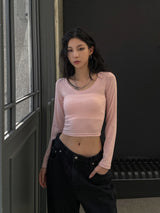 ポールアンドベーシックUネック長袖 (7color)