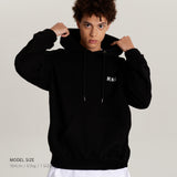 オーバーサイズパーカー / Over-sized Signature Hoodie Black (4595380584566)