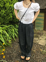 Allium pintuck blouse