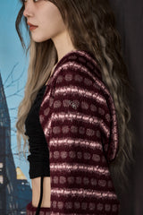 クロシェニットボレロ / CROCHET KNIT BOLERO (BURGUNDY)