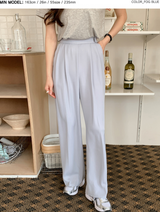 [SHOPPERMADE] サイドバックルツーピンタックスラックス (4color) (6687131795574)