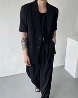 CR スローリネン半袖ジャケット / CR Slow Linen Half Sleeve Jacket (2 colors)