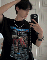 Attention News Paper Short Sleeve T Shirt (2color)