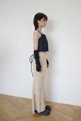 チェリー刺繍入りロングスカート / Cherry Embroidered Long Sk (2 colors)