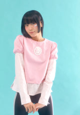 layered puff top_pink