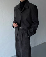 CR Youth shuffle two-tuck wool wide pants (3 colors)