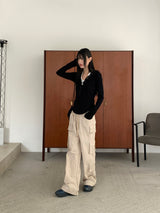 Gento mini pocket string nylon cargo pants