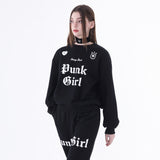パンクガールスウェットシャツ/0 8 punk girl sweatshirt - BLACK