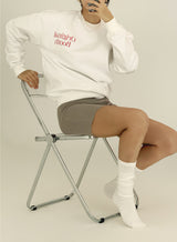 original logo sweat shirt. white