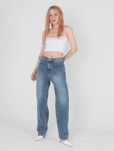 [Sserpe x Dilettantisme] Mid Washing Semi Baggy Denim Pants (6695941406838)
