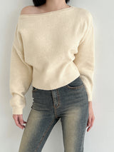 ソフトリップラインニット / Soft lip line knit (5color)