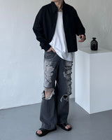 ウォッシングルースフィットクロップシャツ / ECT Washing Loose-Fit Cropped Shirt (4 colors)