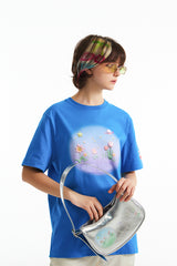 チェリープラネットポイントTシャツ／CHERRY PLANT POINT T-SHIRT [BLUE]