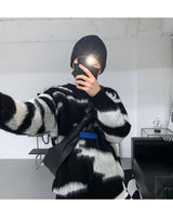 RU Zebra Mohair Round Knitwear (2 colors)