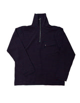 High neck striped sleeves