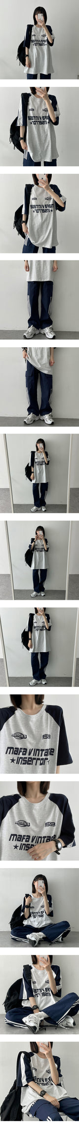 マパカラーラグランボキシー半袖Tシャツ / Mapa Color Raglan Boxy Short Sleeve Tee