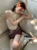 ストラップツイストノースリーブトップス / strap twist sleeveless top