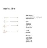 [4 SET] WHITE PEARL EARRING