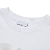 METAL NEW SYMBOL LOGO BIO WASHING CROP SHORT SLEEVE T-SHIRT WHITE