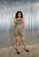 バイカーパンツ＆ラップスカート/biker pants & wrap skirt _ green