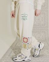 GRANNY SQUARE SWEATPANTS CREAM (6691427811446)