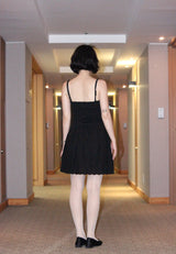 フラワーレーススカート/flower lace skirt (black)