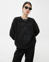 BRILLIANT CASTLE SWEATSHIRT-BLACK (6604477759606)